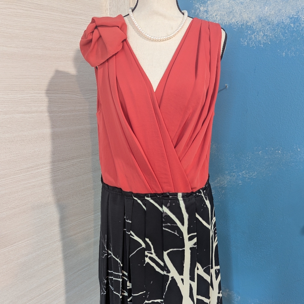 RACHEL Rachel Roy Pink Fit and Flare Midi Dress